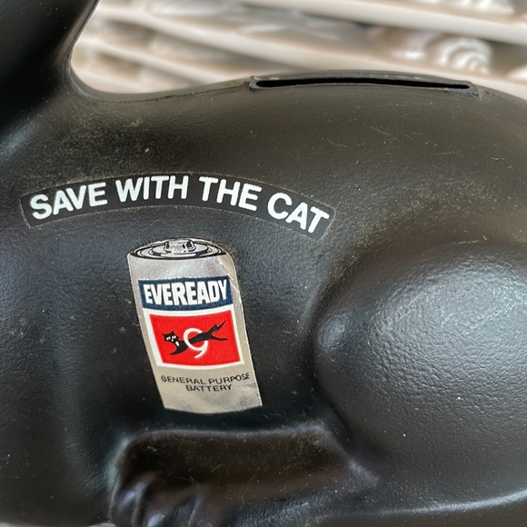 Vintage 1981 Eveready Battery Cat Bank - Picture 2 of 8
